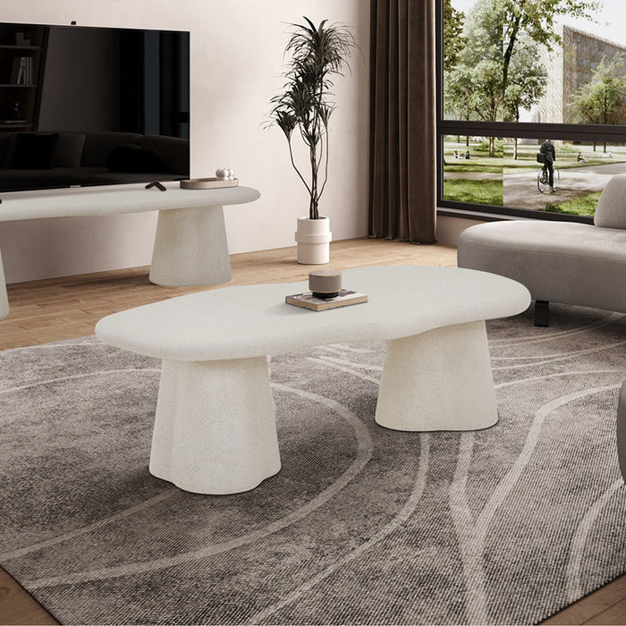FARO Table basse couleur ciment 130 cm