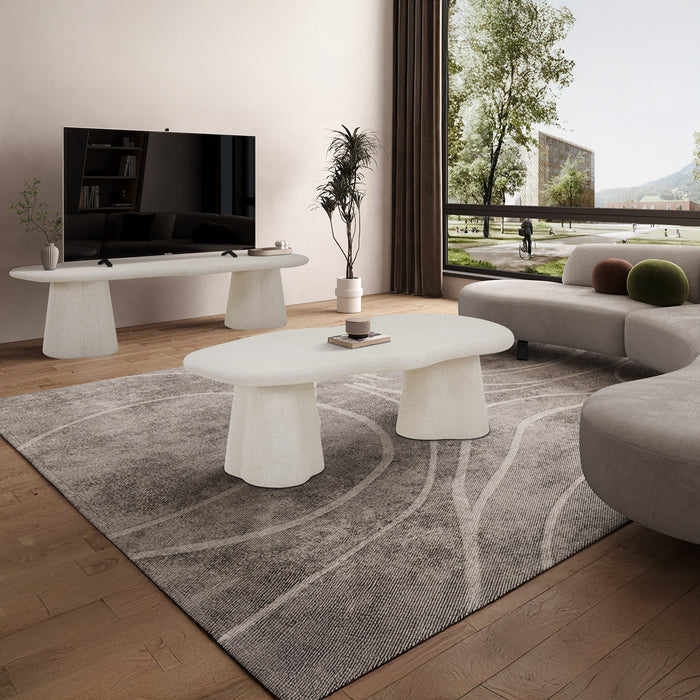 FARO Table basse couleur ciment 130 cm