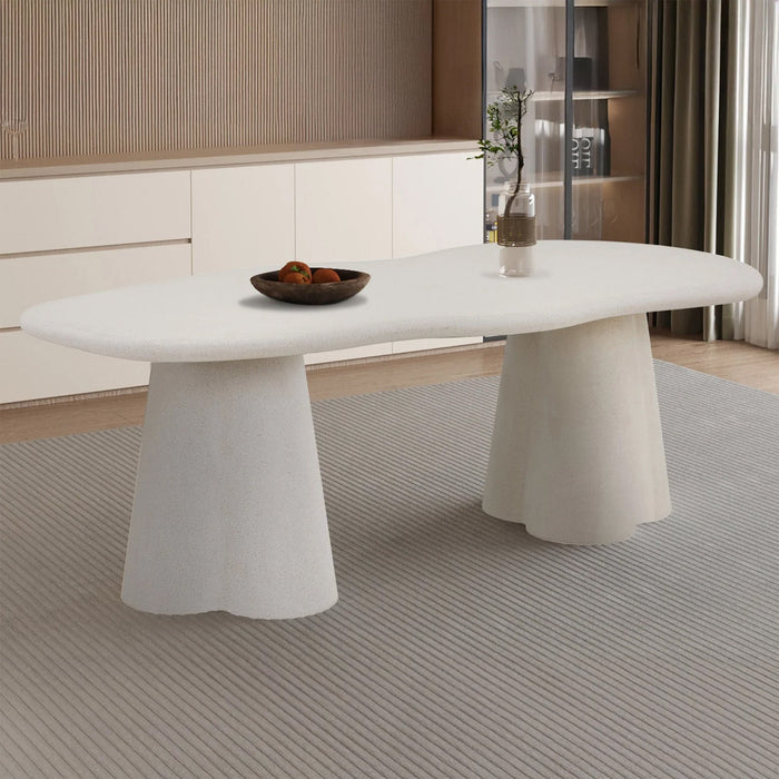 FARO XL Table à manger couleur ciment 220 cm
