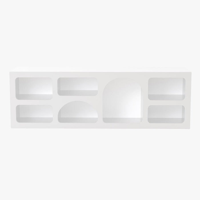 FIANA Meuble TV 7 niches blanc