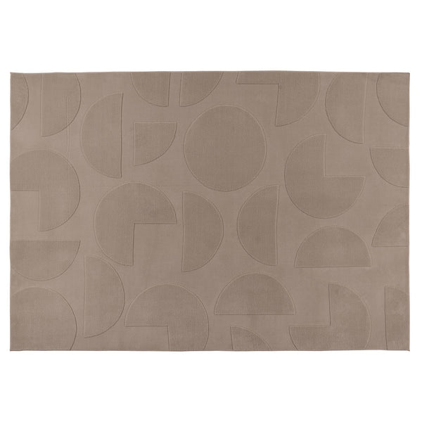 FOCUS Tapis en tissu doux à motif taupe - 160x230 cm