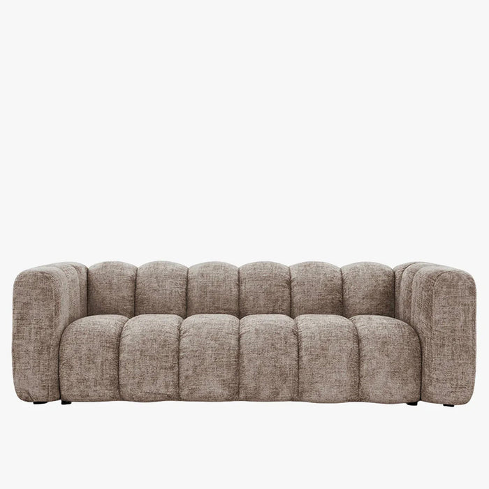 GABY Canapé 3 places en tissu taupe