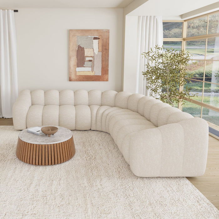 GABY XL Canapé d'angle réversible en tissu beige