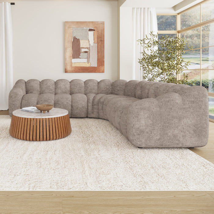 GABY XL Canapé d'angle réversible en tissu taupe