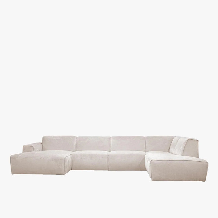 GIULIA Canapé panoramique en tissu beige - Angle droit – Canapés panoramiques – vue 2