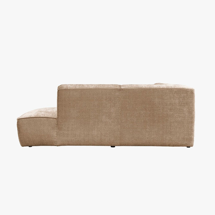 GIULIA XL Canapé d'angle en tissu taupe - Angle droit