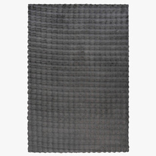 HARMONY Tapis en tissu doux à motif quadrillé gris foncé- 160x230 cm