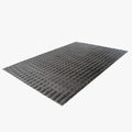 HARMONY Tapis en tissu doux à motif quadrillé gris foncé- 160x230 cm