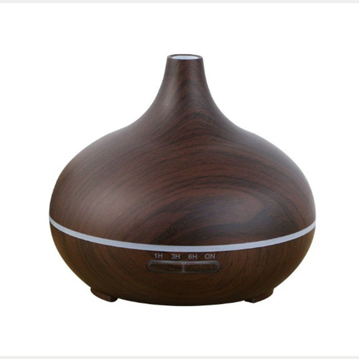 ILAYA Diffuseur d'huiles essentielles couleur bois noir à LED