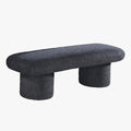 JONA Banquette design effet peau de mouton anthracite