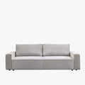 KARLOS Canapé 3 places convertible en tissu gris clair