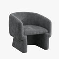 KAYLI Fauteuil cabriolet en tissu gris