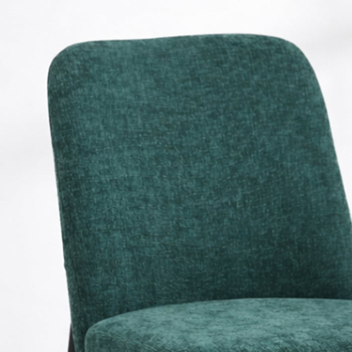 KAYNA Lot de 2 chaises en tissu vert pieds en métal noir