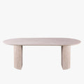 LAGOS - 220 Table à manger ovale couleur travertin 220 cm