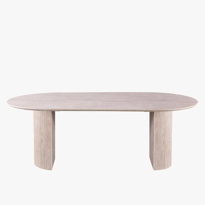 LAGOS - 220 Table à manger ovale couleur travertin 220 cm – Table à manger – vue 2