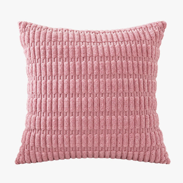 LEYSIA Coussin carré en tissu rose 43x43 cm