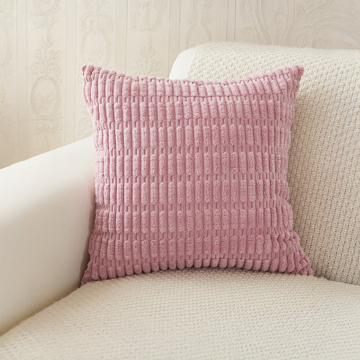 LEYSIA Coussin carré en tissu rose 43x43 cm