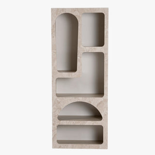 LILA Bibliothèque avec 5 niches beige