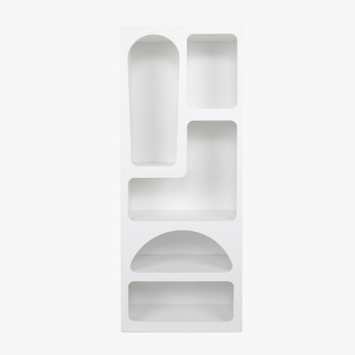 LILA Bibliothèque avec 5 niches blanc