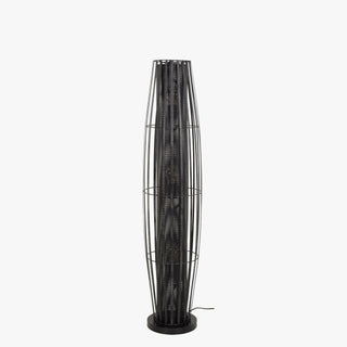 LIORA Lampadaire cylindrique 3 lampes en métal gris foncé 27x120 cm