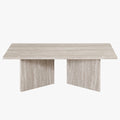 LITAR Table basse rectangulaire couleur travertin gris 125 cm