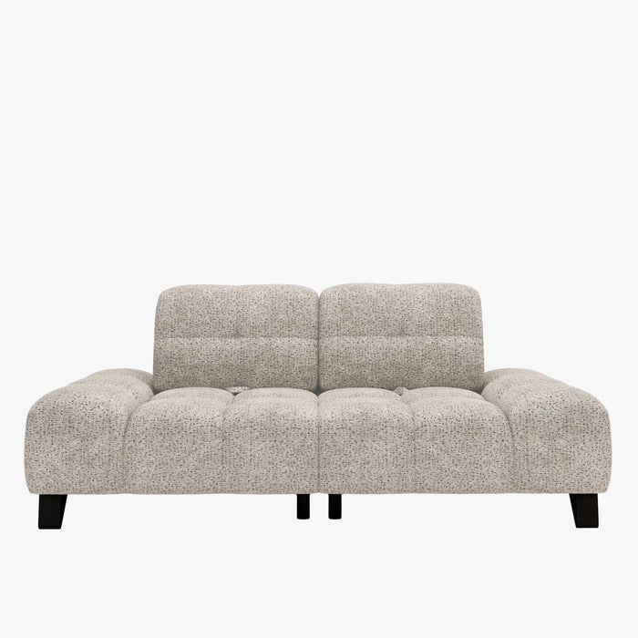 LOREA Canapé 2 places avec dossier amovible en tissu beige