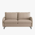 MARTINE Canapé 3 places convertible en tissu taupe matelas 14 cm