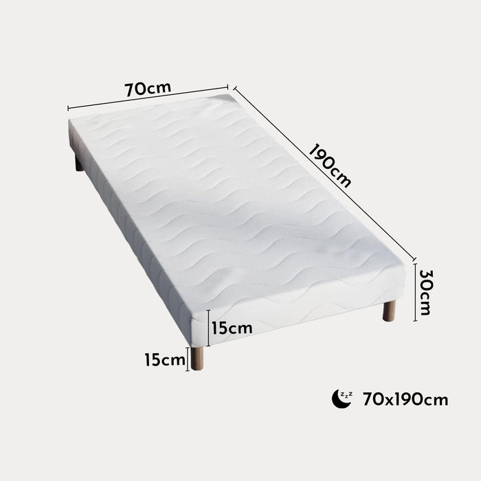 MOONLIGHT Sommier 70x190 + 4 pieds