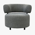 NAYA Fauteuil design en tissu gris et métal noir