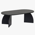 NAYALI Table basse ovale couleur bois noir 120 cm