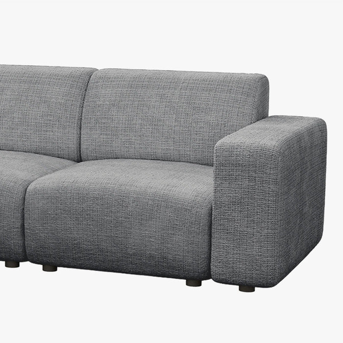 NAYVA Canapé d'angle en tissu gris - Angle gauche
