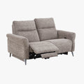 NELSON Canapé 2 places relax électrique en tissu taupe