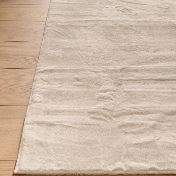 NUBE Tapis en tissu doux blanc écru - 160x230 cm