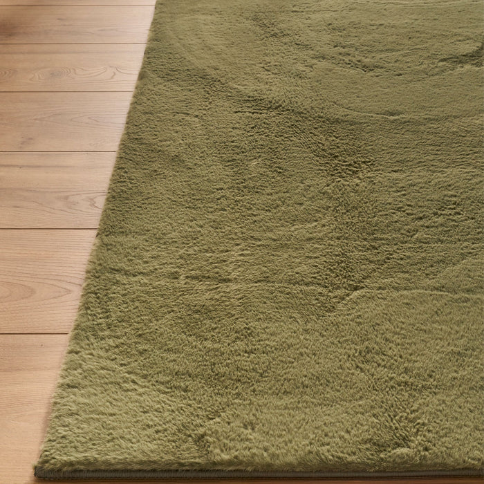 NUBE Tapis en tissu doux vert - 160x230 cm