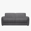 OLIVIER Canapé 3 places convertible en velours côtelé anthracite matelas Memory 14 cm