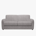 OLIVIER Canapé 3 places convertible en velours côtelé gris matelas Memory 14 cm