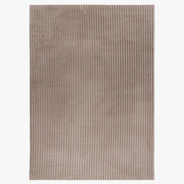 PLUSH Tapis en velours côtelé taupe - 160x230 cm