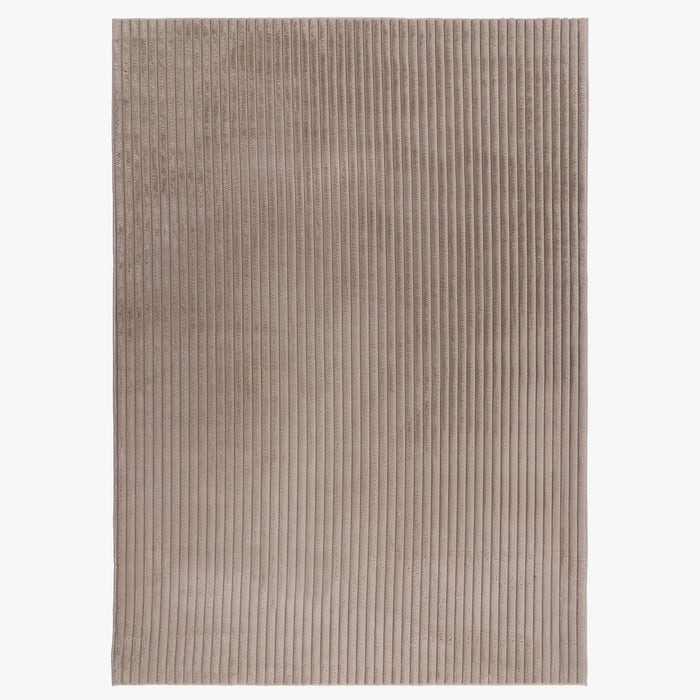 PLUSH Tapis en velours côtelé taupe - 160x230 cm