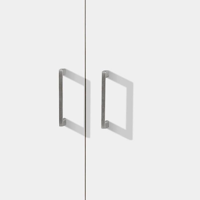 RAY Armoire 2 portes 4 étagères blanc