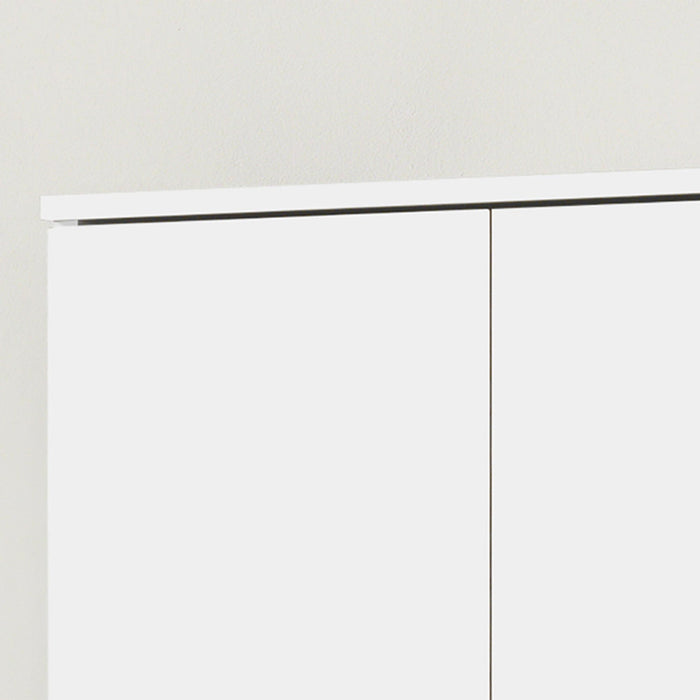 RAY Armoire 2 portes 4 étagères blanc