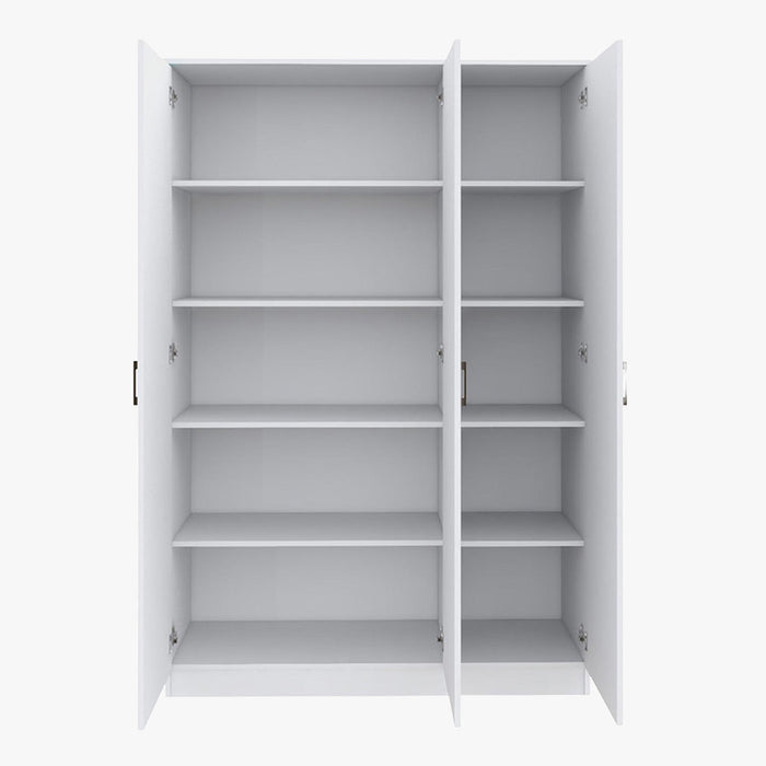 RAY XL Armoire 3 portes 4 étagères blanc