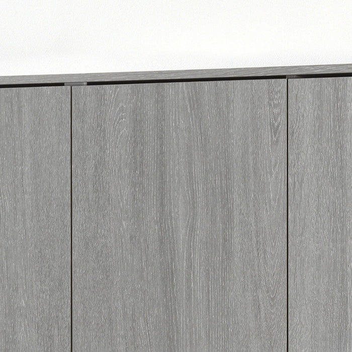 RAY XL Armoire 3 portes 4 étagères couleur chêne gris