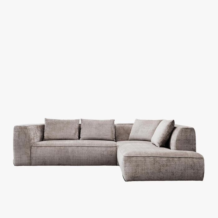 ROSIE Canapé d'angle en tissu gris - Angle droit – Canapés d'angle – vue 2