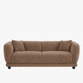 RUMY Canapé 3 places en tissu taupe