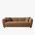 RUMY Canapé 3 places en tissu taupe foncé