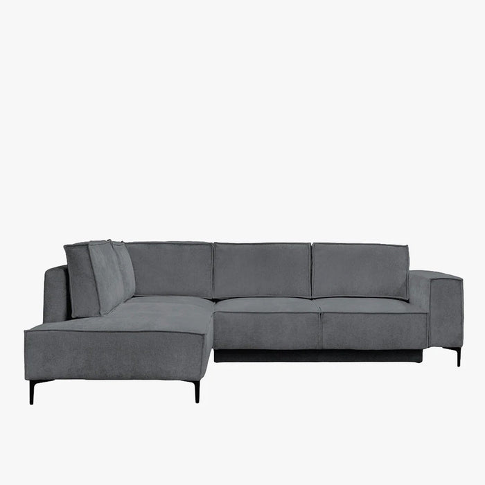 SAYLA Canapé d'angle convertible en tissu gris foncé - Angle gauche – Canapé d'angle convertible – vue 2