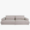 SEYA Canapé 3 places en tissu bouclette beige foncé