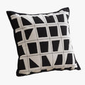 SHAYZ Coussin carré en tissu à motifs blanc et noir 45x45 cm