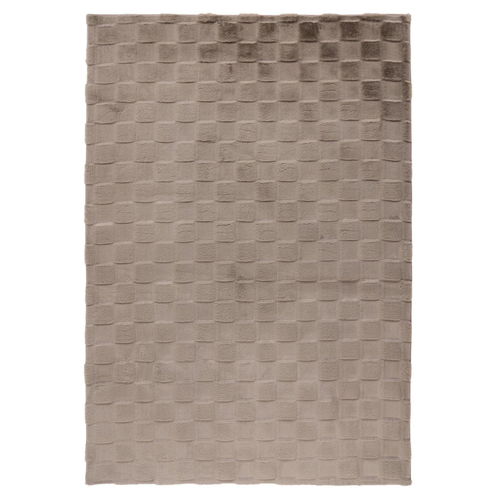 SOUL Tapis tissu doux à motif en relief taupe - 160x230 cm