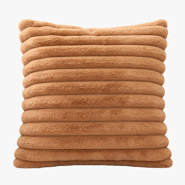 STANLY Coussin carré en tissu côtelé camel 43x43 cm